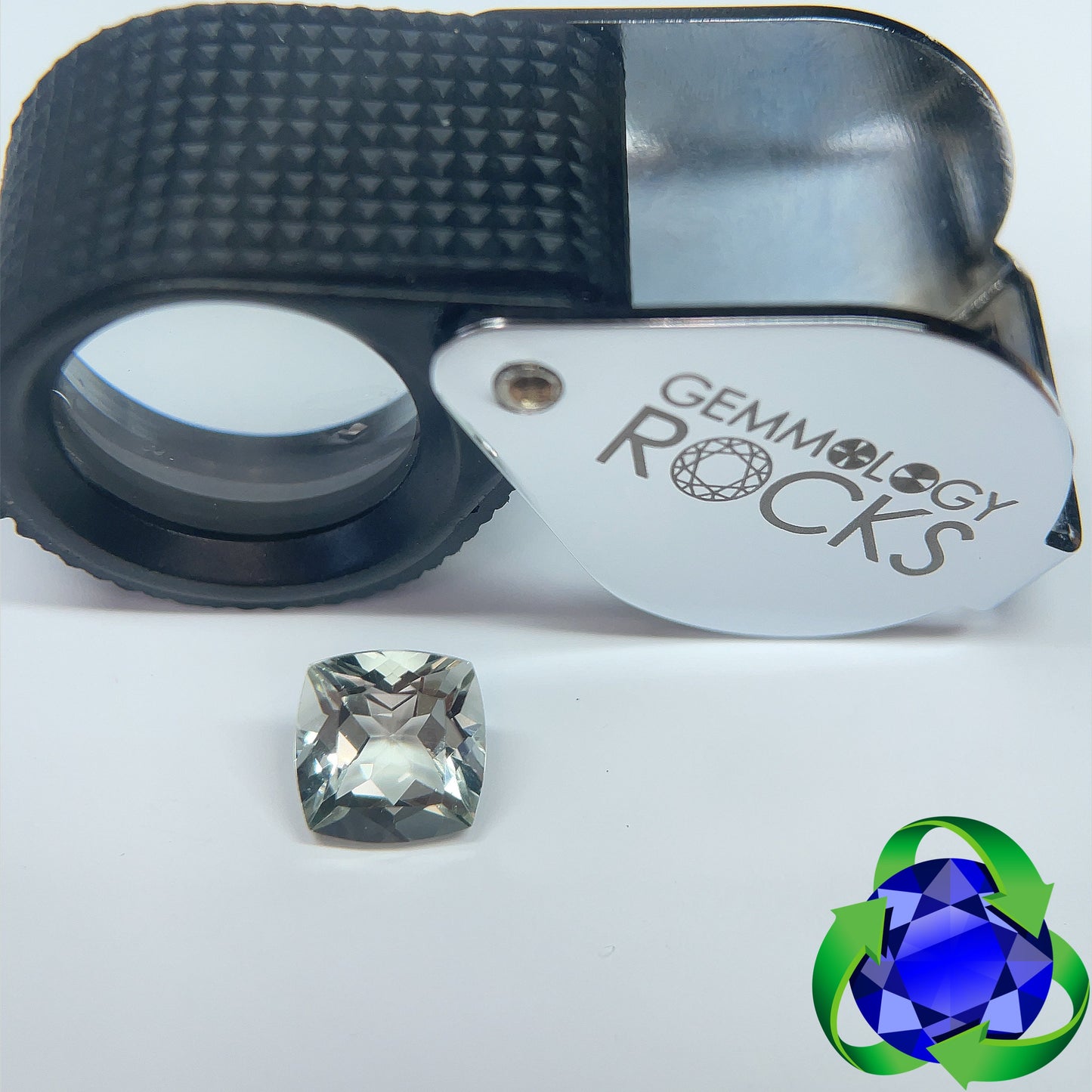 Prasiolite - Cushion 8mm