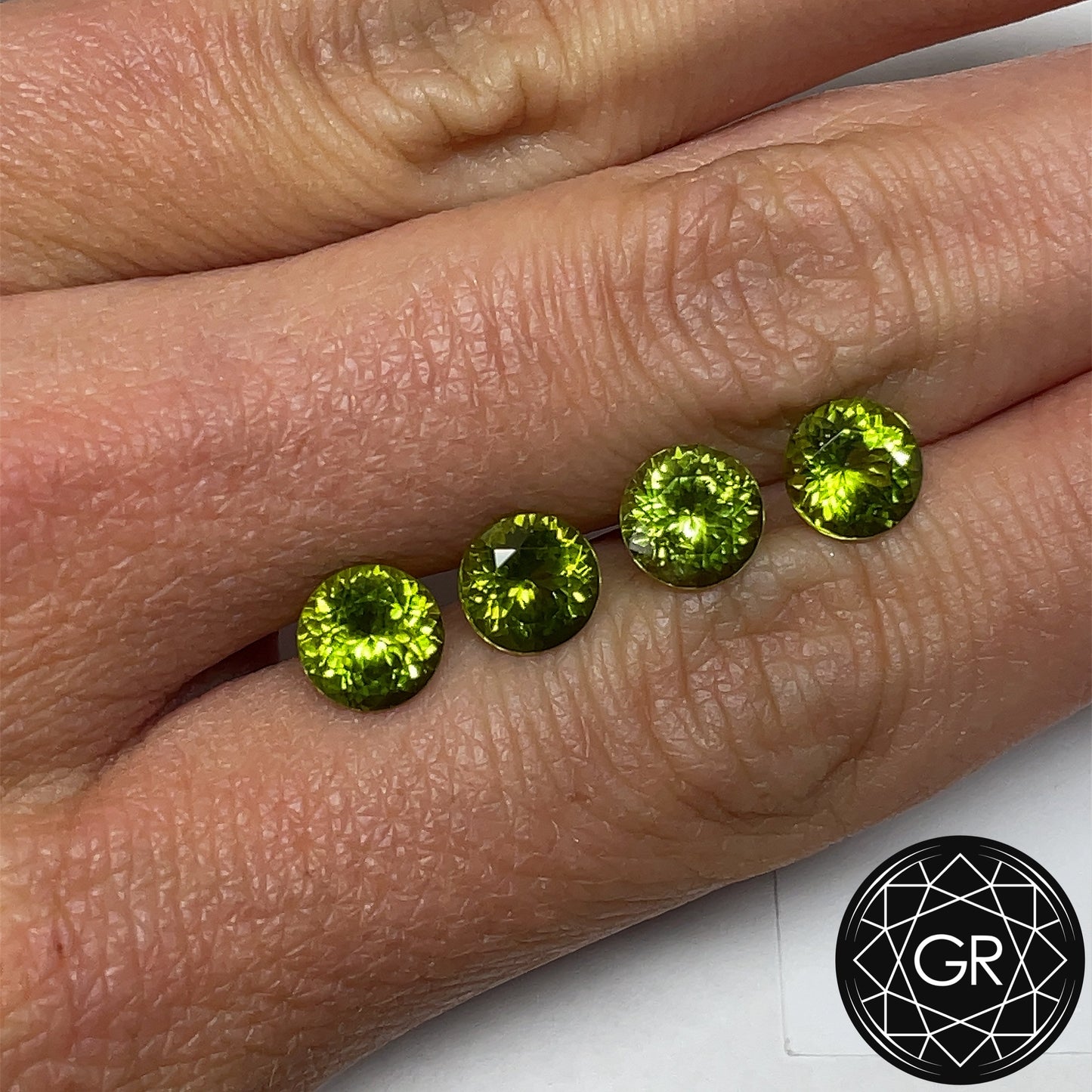 Arizona Peridot - Round 7mm Pair
