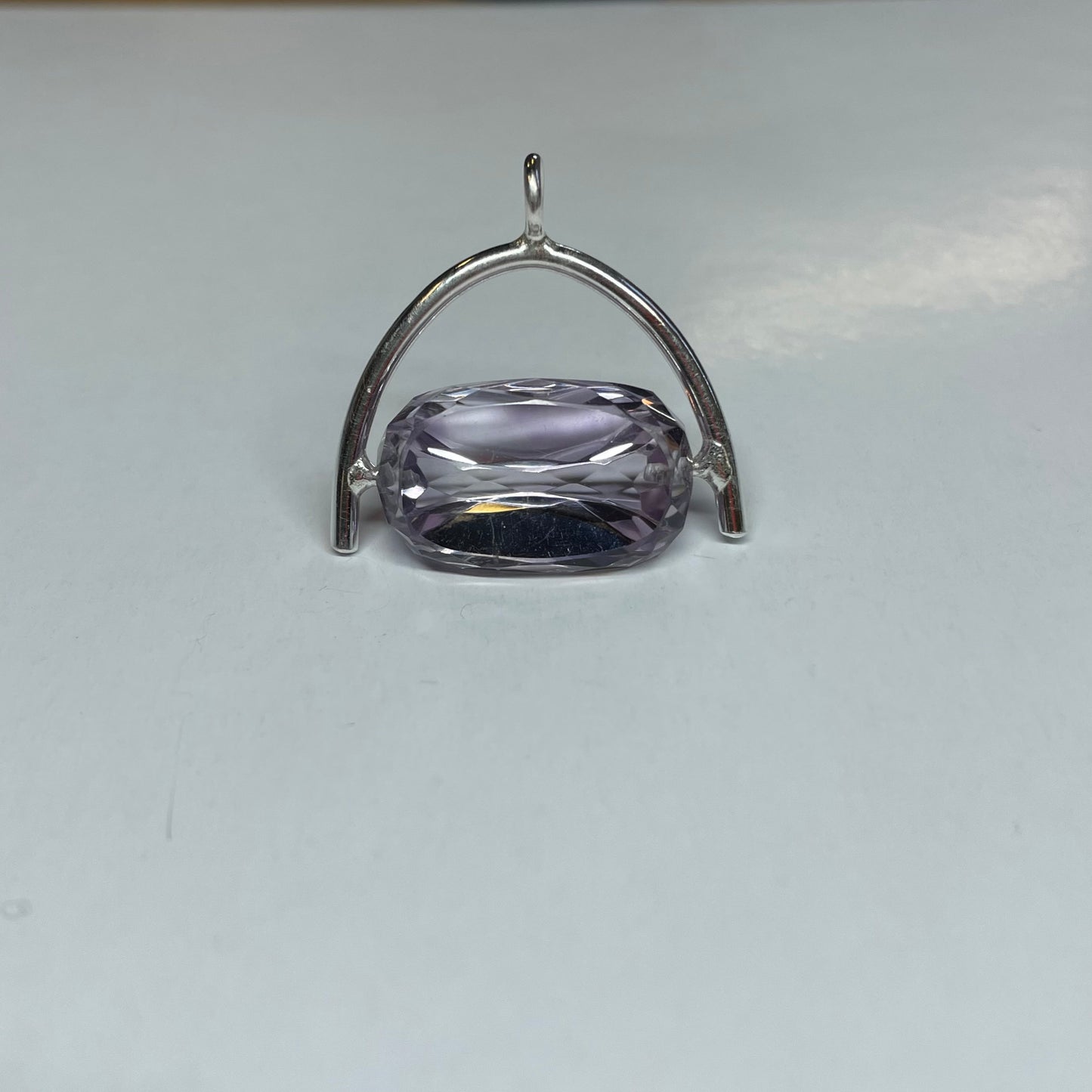 Gemstone Wishbone Pendant