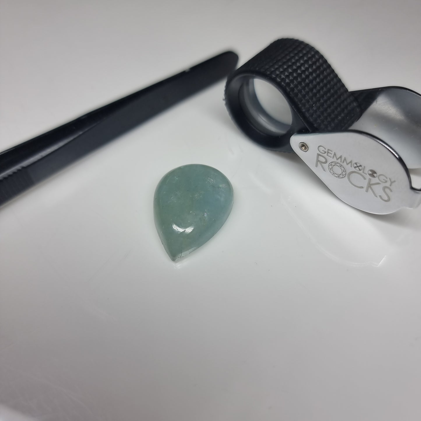Aquamarine - Pear Cabochon 25x18mm