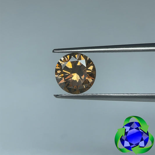 Round Brilliant cut diamond: 1.94ct - Fancy Deep Brown-Orange SI2
