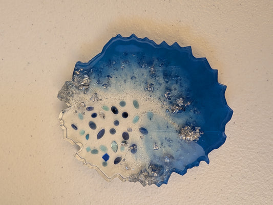Recycled Gemstone Geode Coaster